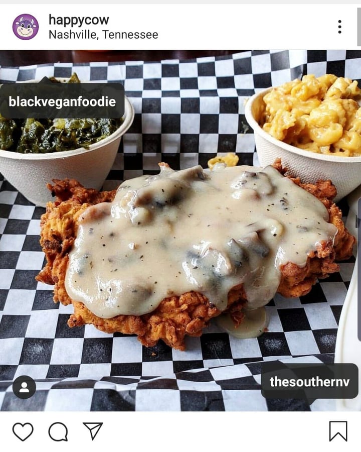 review photo of The Southern V Chickn Fried Chickn w/ Mushroom Gravy shared by @blackveganfoodie on 14 Jan 2020 - review