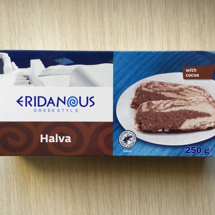 photo of Eridanous Halva with cocoa shared by @vegan-from-ltu on  28 Mar 2022 - review