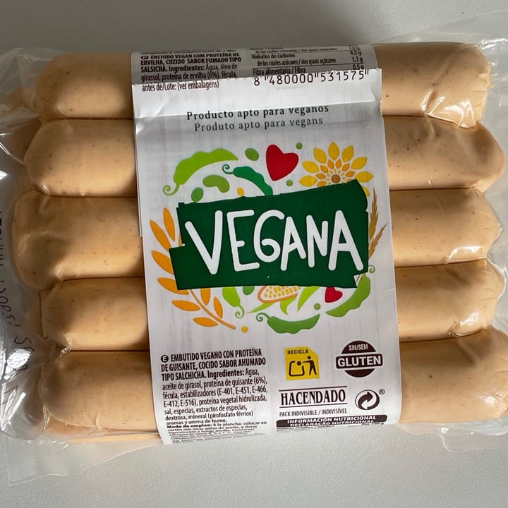 photo of Hacendado Salchichas Vegana shared by @dvillacortes on  29 May 2021 - review