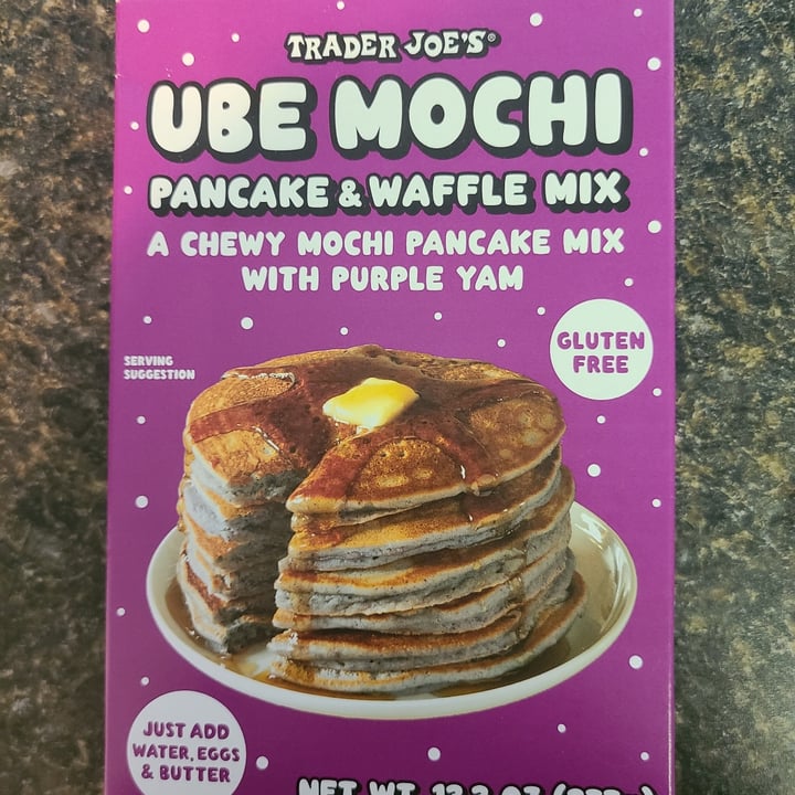 photo of Trader Joe's Ube Mochi Pancake & Waffle Mix shared by @norcalvegan on  20 Jul 2021 - review