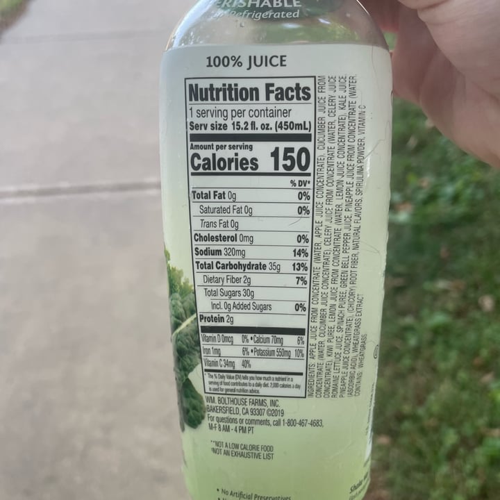 review photo of Bolthouse Farms Daily Greens Juice shared by @lauren5151 on 01 Jul 2022 - review