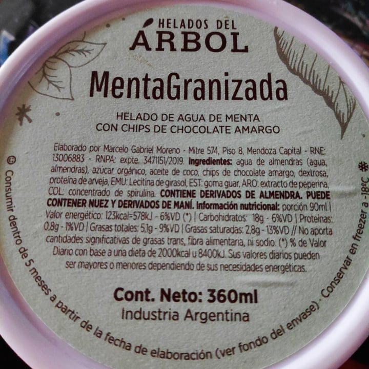 photo of Helados del Árbol Helado De Menta Granizada shared by @ladyrubi on  24 Jun 2020 - review