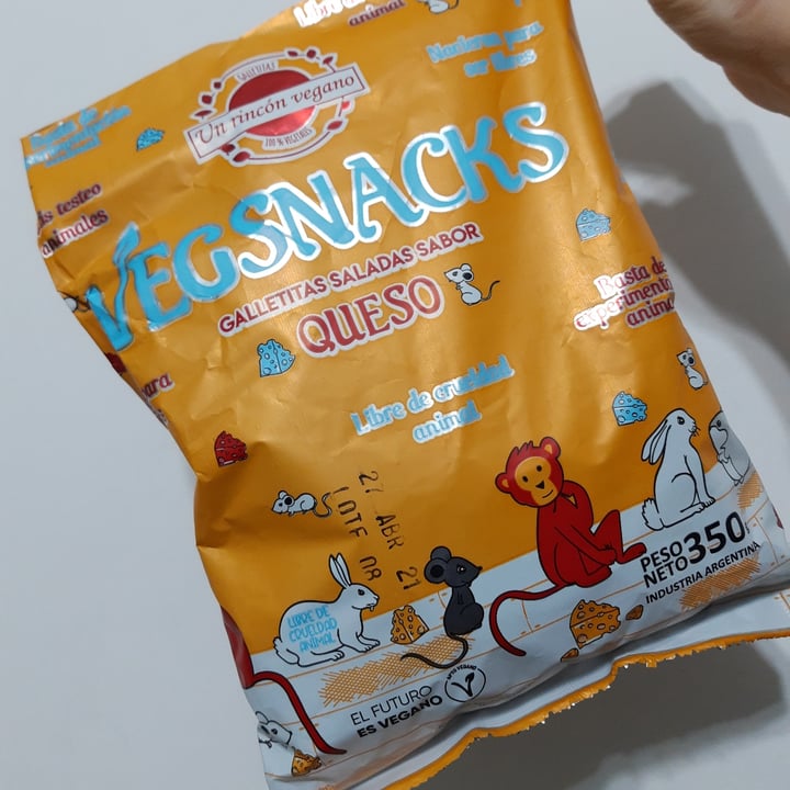 photo of Un Rincón Vegano Vegsnacks  Galletas  Saladas sabor Queso shared by @eriiorellana on  25 Oct 2020 - review