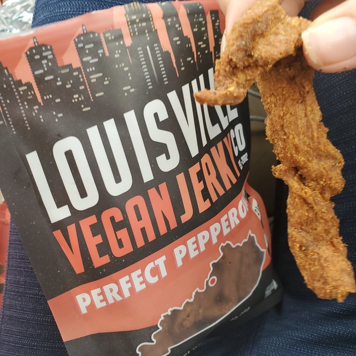 photo of  Louisville Vegan Jerky Co. Perfect Pepperoni shared by @vegangirl1999 on  09 Mar 2022 - review