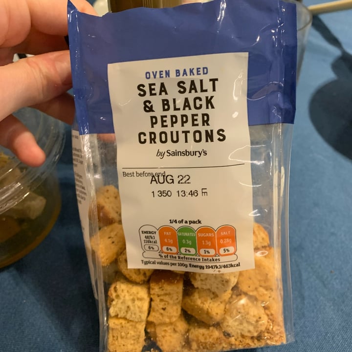 Sainsbury's Sea Salt & Black Pepper Croutons Review abillion