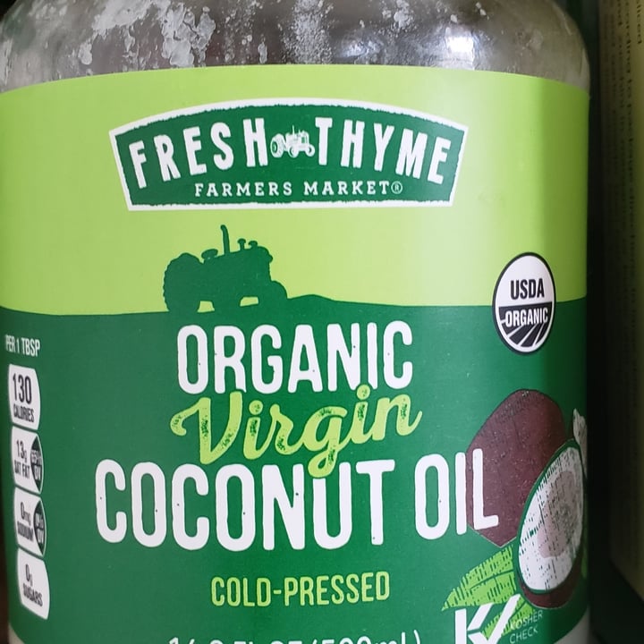 photo of Fresh Thyme Market Organic coconut oil shared by @lataliz on  30 Dec 2020 - review