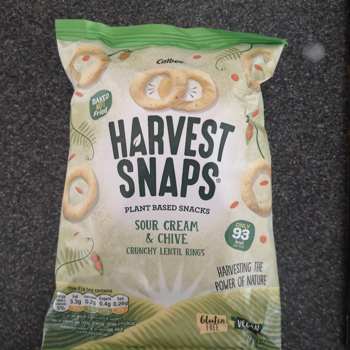 photo of Calbee Harvest snaps sour cream and chive crunchy lentil rings shared by @martina94 on  13 Apr 2022 - review