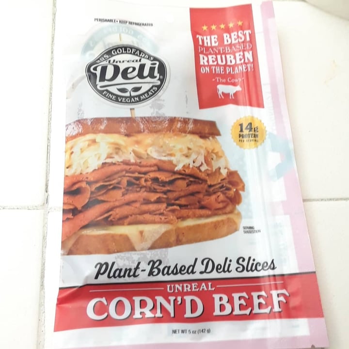 photo of Mrs. Goldfarb’s Unreal Deli Unreal Corn’d Beef Plant Based Deli Slices shared by @prowhistlerdave on  26 Sep 2021 - review