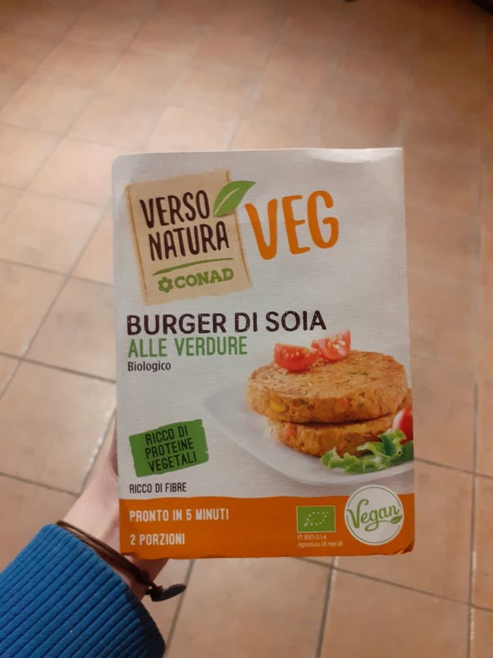 photo of Verso Natura Conad Veg Burger Di Soia alle Verdure shared by @fra102030 on  02 Apr 2020 - review