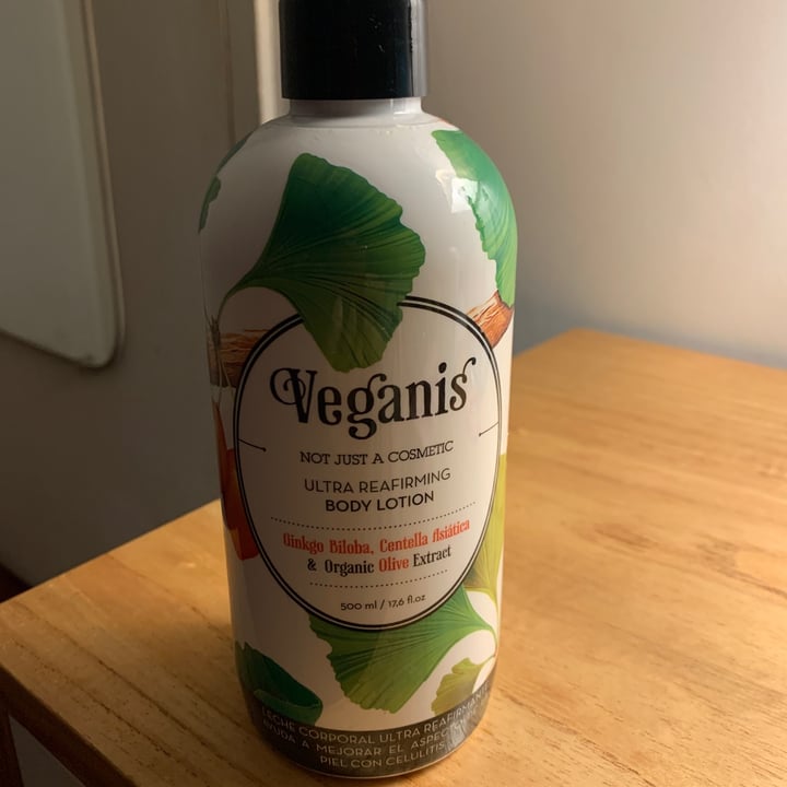 photo of Veganis LECHE ULTRA REAFIRMANTE PARA LA PIEL con Ginkgo Biloba, Centella Asiática, Cafeína y extracto Orgánico de Oliva shared by @jmarcer on  27 Apr 2022 - review