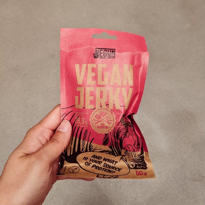 photo of Vegun Vegan Unity Vegan Jerky BBQ shared by @eleonoraf on  22 Aug 2022 - review