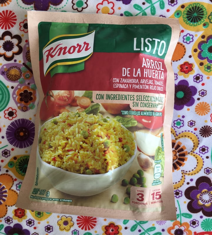 photo of Knorr Arroz De La Huerta shared by @row on  14 Sep 2021 - review