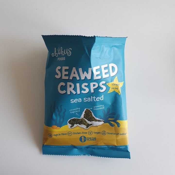 review photo of abakus foods Seaweed crisps: sea salt shared by @veganpecan on 18 Feb 2021 - review