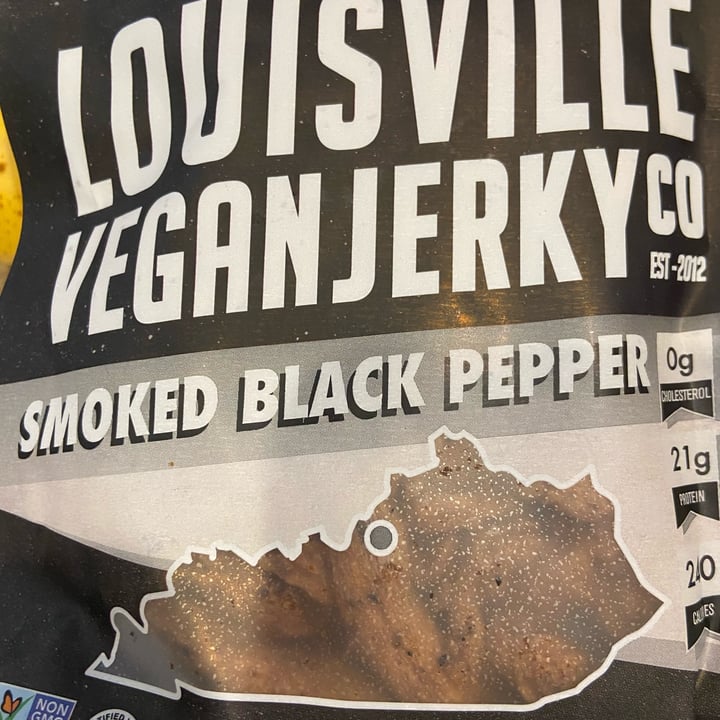 photo of  Louisville Vegan Jerky Co. Louisville Vegan Jerky Co Smoked Black Pepper shared by @vfct on  23 Oct 2021 - review