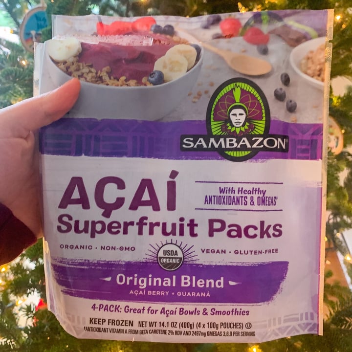 photo of Sambazon Açaí Superfruit Packs Pure Unsweetened shared by @jordaneatsplants on  05 Jan 2021 - review