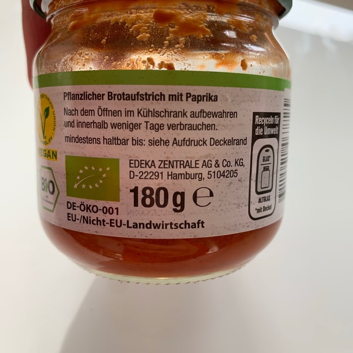 photo of Edeka Bio Paprika Aufstrich shared by @kiki249 on  23 Jan 2021 - review