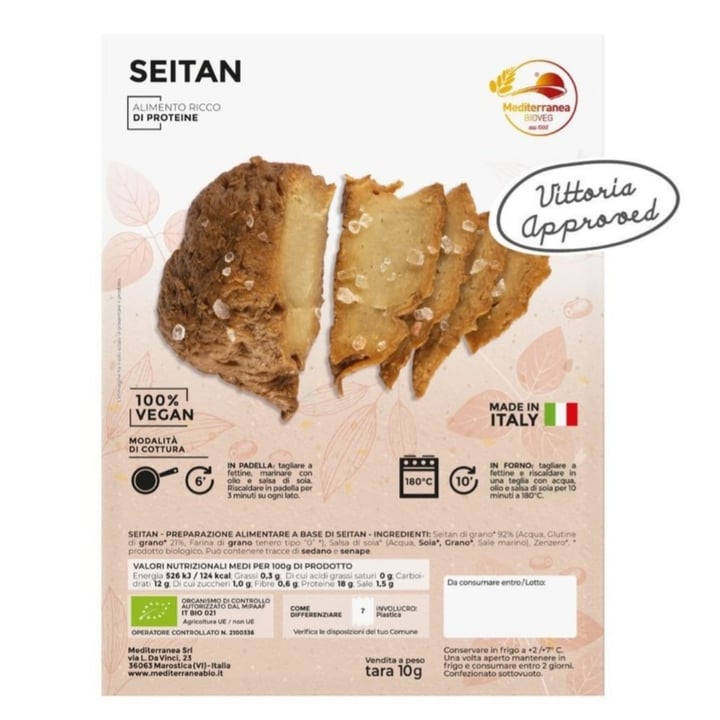 photo of Mediterranea BioVeg Seitan Naturale shared by @giuliaap on  31 Mar 2022 - review