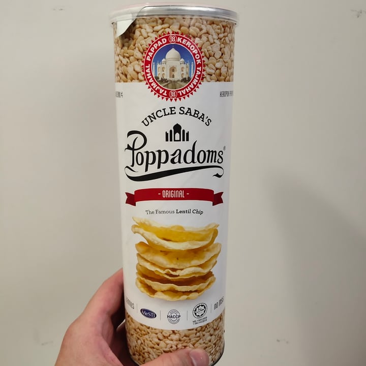 photo of Uncle Saba's Poppadoms Original Lentil Chip shared by @stevenneoh on  19 May 2020 - review