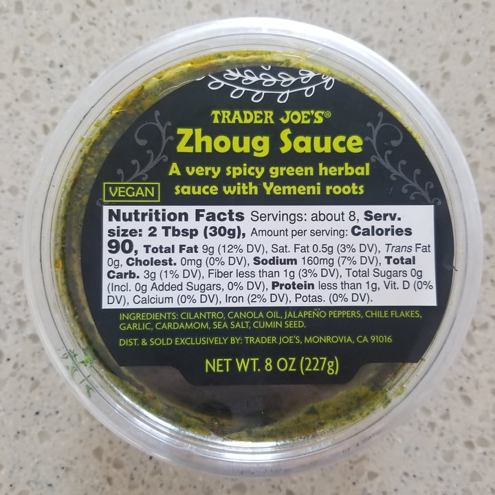 photo of Trader Joe's Zhoug Sauce shared by @chickpeaandlotus on  06 Aug 2020 - review