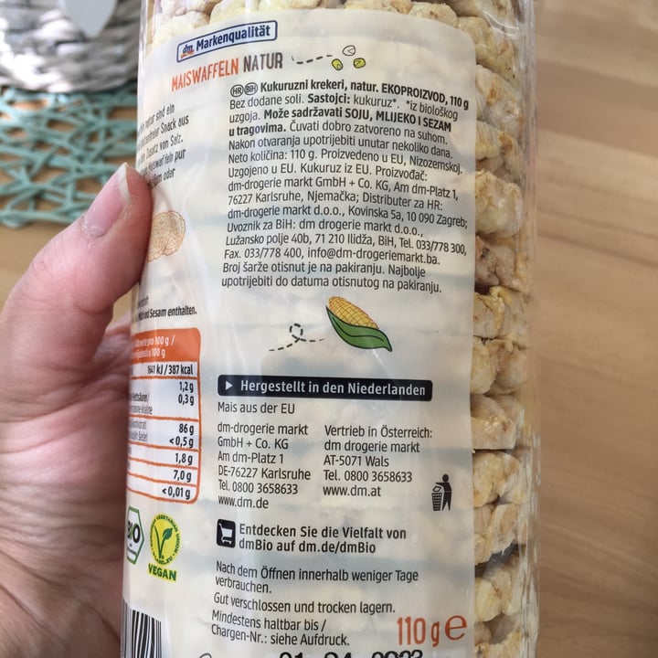 review photo of dmBio Mais Waffeln natur shared by @egregora on 16 May 2022 - review