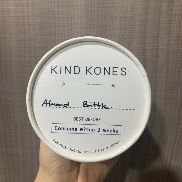 photo of Kind Kones Almond Brittle Fudge Ice cream shared by @heruvimdi on  10 Oct 2020 - review