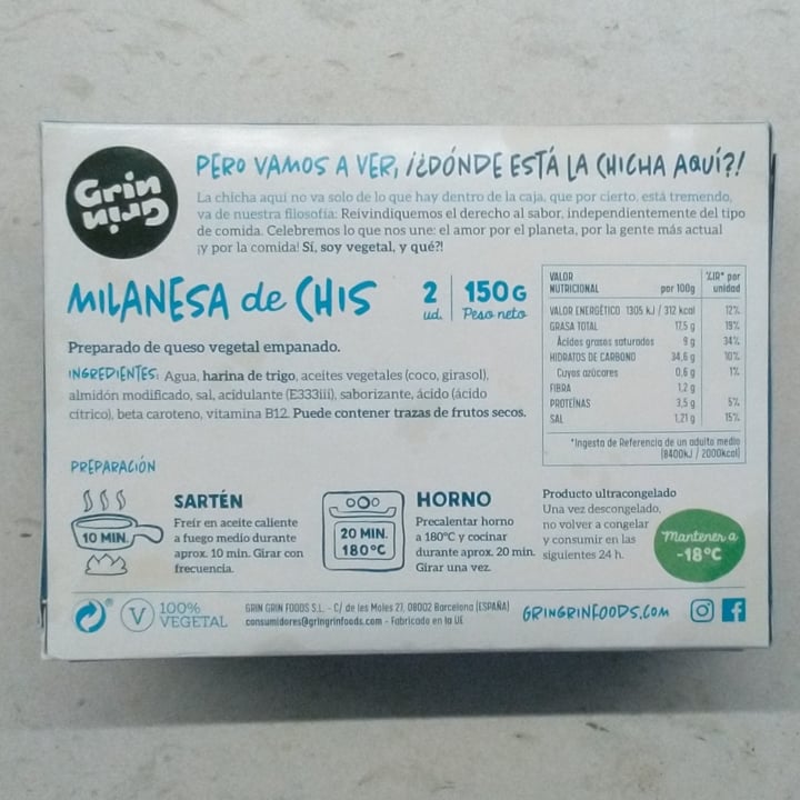 photo of Grin Grin Foods Milanesa de chis shared by @sym on  25 Dec 2021 - review