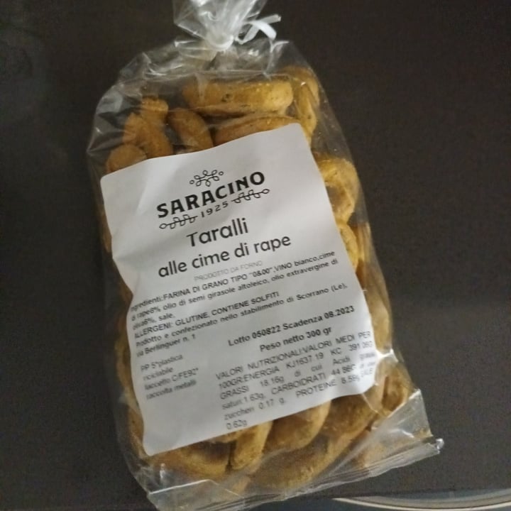 photo of Saracino taralli alle cime di rapa shared by @ilaria9105 on  04 Jan 2023 - review