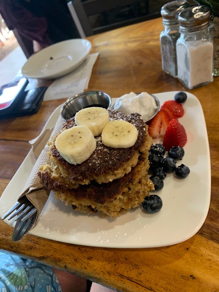 review photo of The Beet Box Cafe Banana Oat Pancakes shared by @adv3nturelust on 14 Mar 2020 - review
