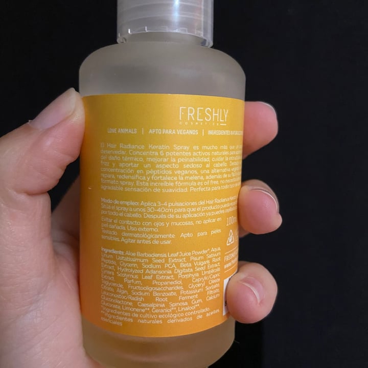 Freshly Cosmetics Hair radiance keratin spray Review | abillion