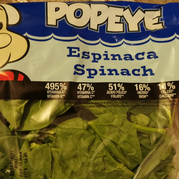 photo of Popeye Espinaca shared by @untalmateos on  17 Mar 2022 - review