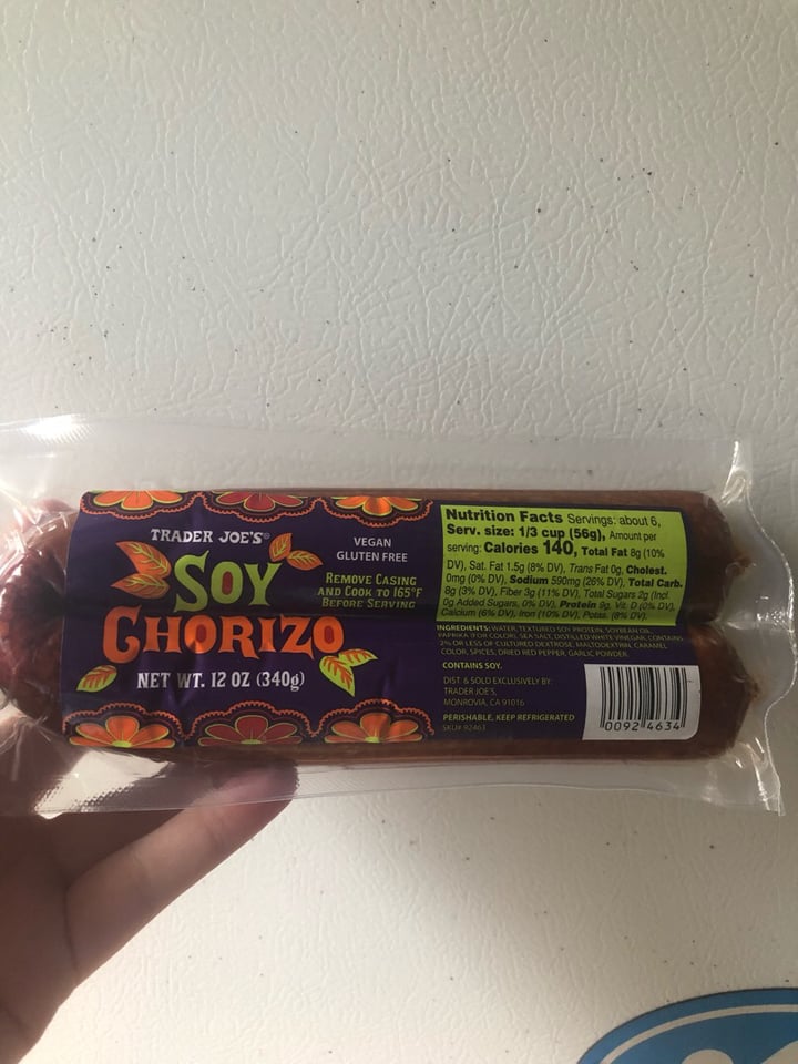 photo of Trader Joe's Soy Chorizo shared by @macks on  24 Nov 2019 - review