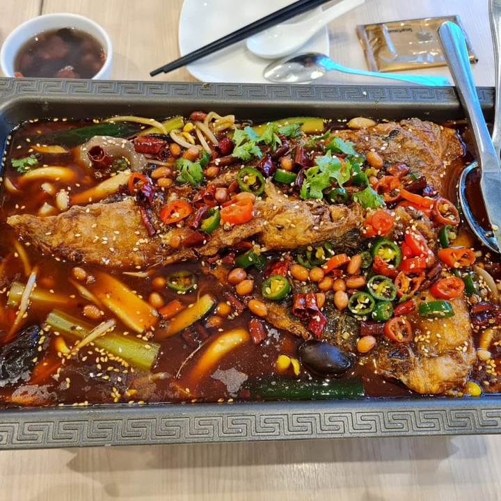 review photo of Lotus Vegetarian Restaurant Chongqing Grilled Fish (Mala) shared by @frapperya on 09 Oct 2021 - review