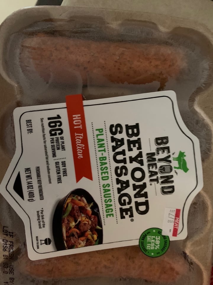 photo of Beyond Meat Beyond Sausage Hot Italian shared by @kushkitty on  22 Mar 2020 - review