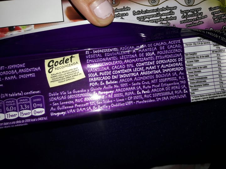 photo of Godet Chocolate De Taza shared by @veggimimi on  11 Apr 2020 - review