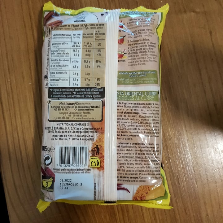 review photo of Maggi Fusian Pasta Oriental Thai Curry XXL shared by @vegankiyo on 09 May 2022 - review