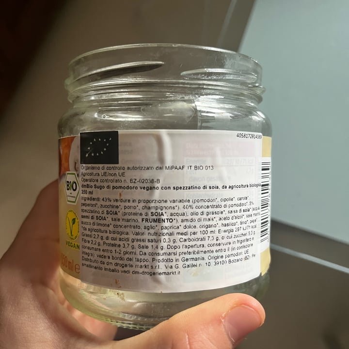 review photo of dmBio Vegane Bolognese shared by @elisarossi on 31 Mar 2022 - review