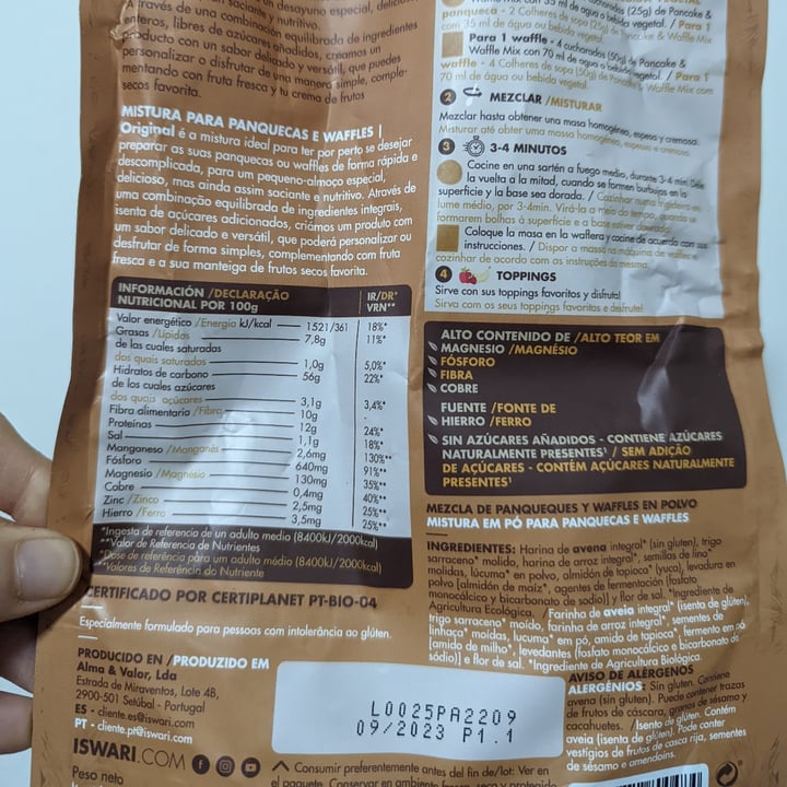 photo of Iswari Pancakes Waffle mix shared by @vanessaprats on  20 Nov 2022 - review