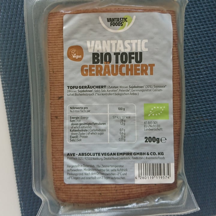 photo of Vantastic Foods Bio Tofu geräuchert shared by @antonellaf on  26 Mar 2022 - review