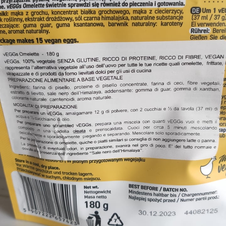 photo of Cultured Foods Vegan Egg Alternative For Omelette, Scramble, Cooking, Baking shared by @kemen on  09 Dec 2022 - review