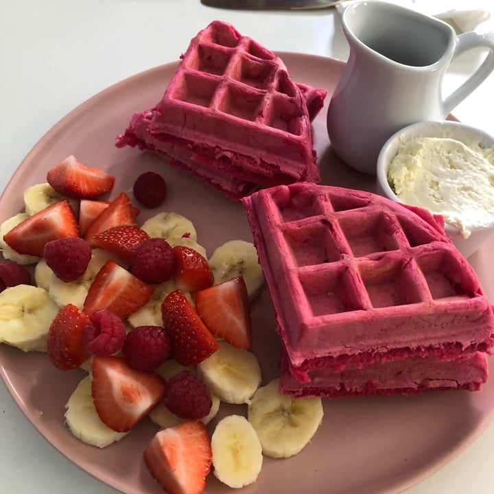 photo of Naked Bakery Pink Waffles shared by @saracdp on  01 Dec 2021 - review
