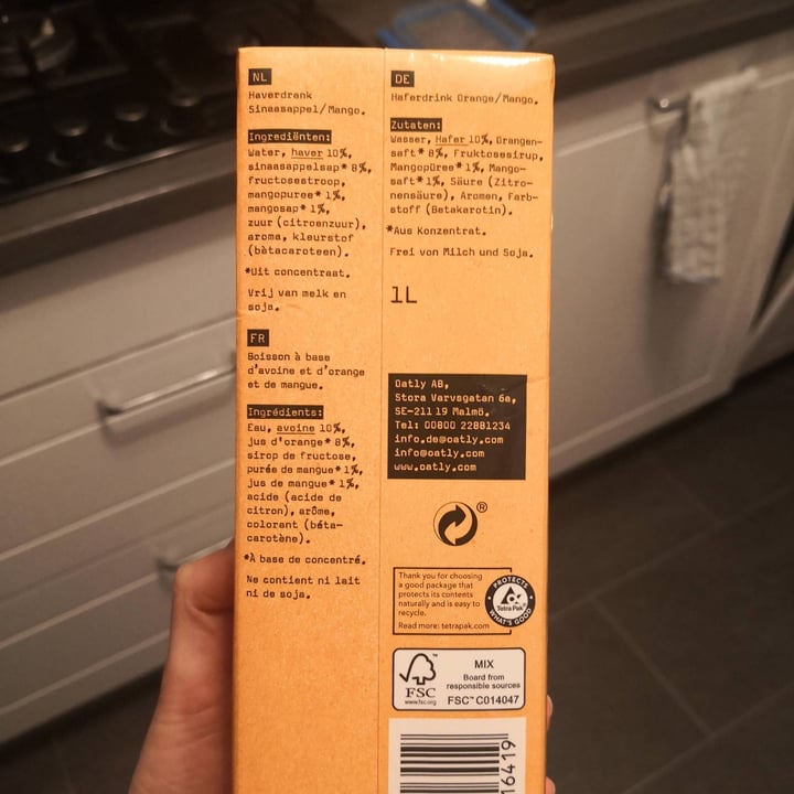 photo of Oatly Hafer Orange Mango shared by @blondi93 on  06 Apr 2022 - review