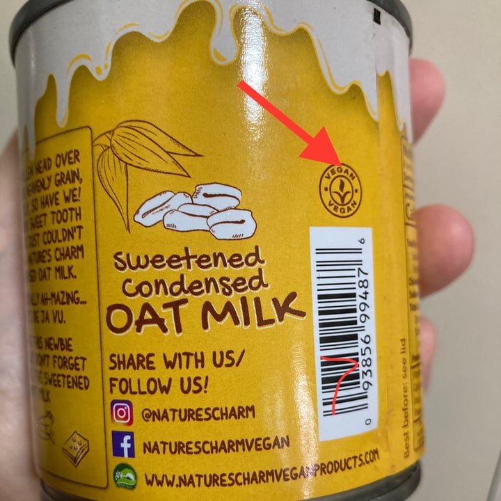 photo of Nature's Charm Sweetened condensed oat milk shared by @fulfilling on  08 Mar 2022 - review