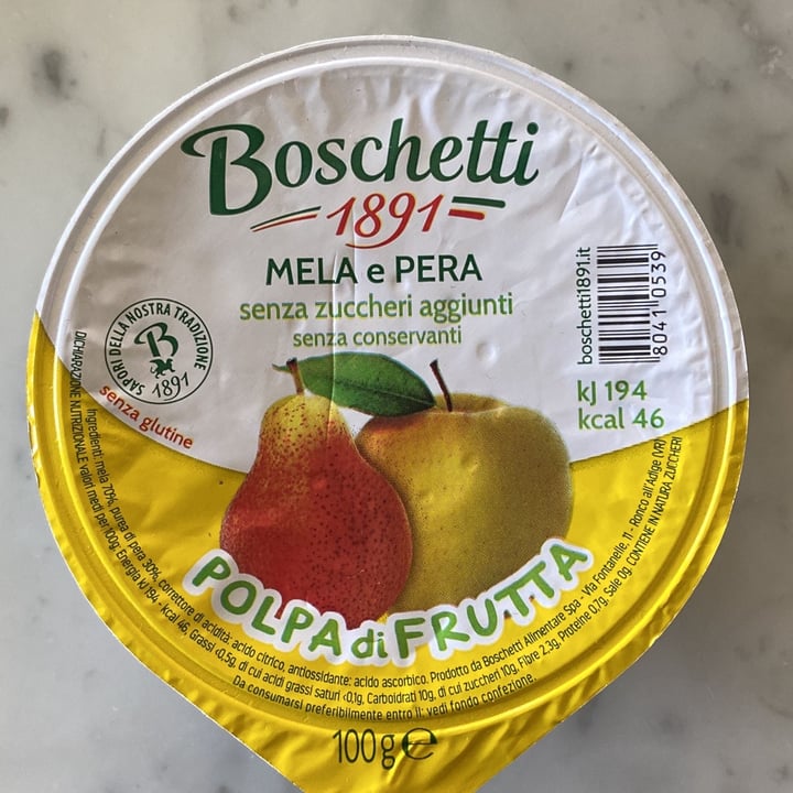 photo of Boschetti 1891 Polpa Di Frutta Alla Mela shared by @francescabernardini on  10 Apr 2022 - review