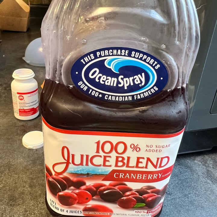 photo of Ocean Spray 100% Cranberry Juice shared by @veganmika on  26 Mar 2022 - review