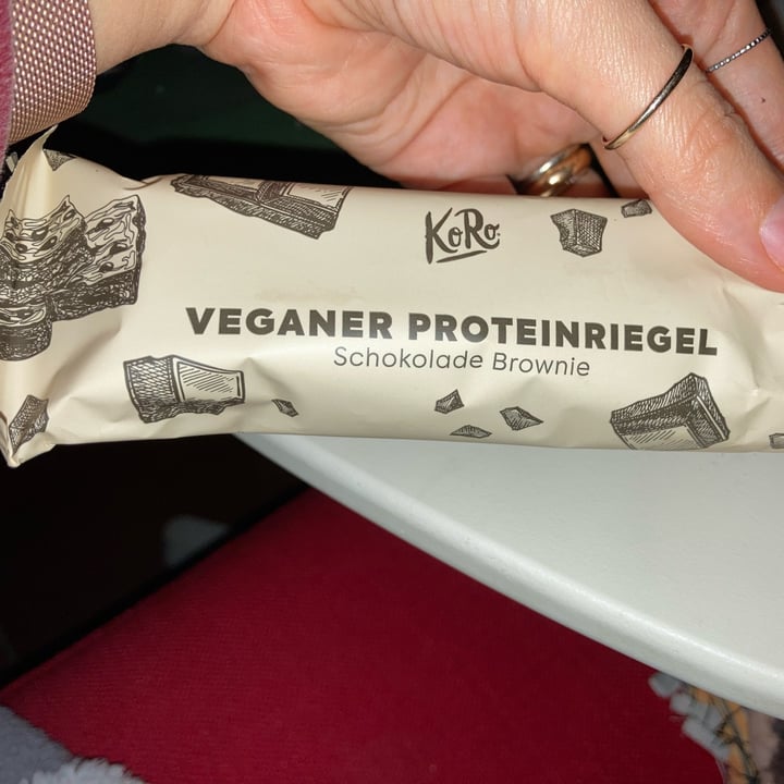 photo of Koro Veganer Proteinriegel (Schokolade Brownie) shared by @robyrebo on  04 Dec 2021 - review