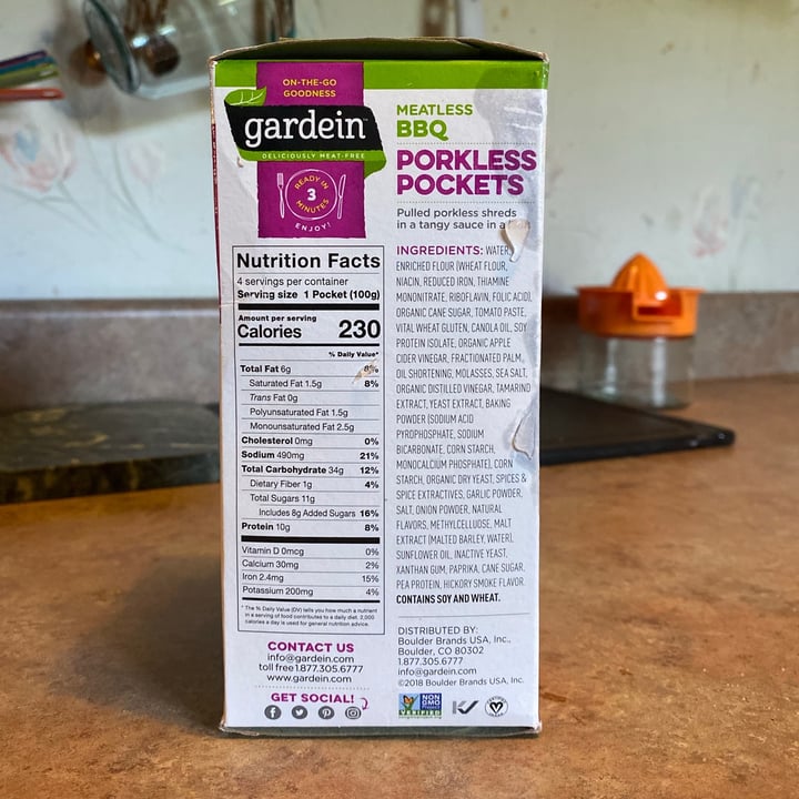 photo of Gardein BBQ Porkless Pocket Meal shared by @mattyb on  18 Jul 2020 - review