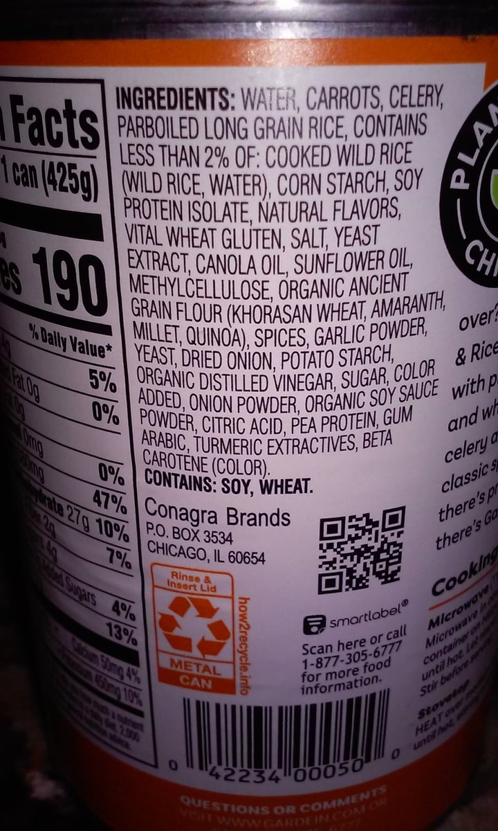 review photo of Gardein Chick’n & Rice Soup shared by @speciesamused on 12 Nov 2020 - review