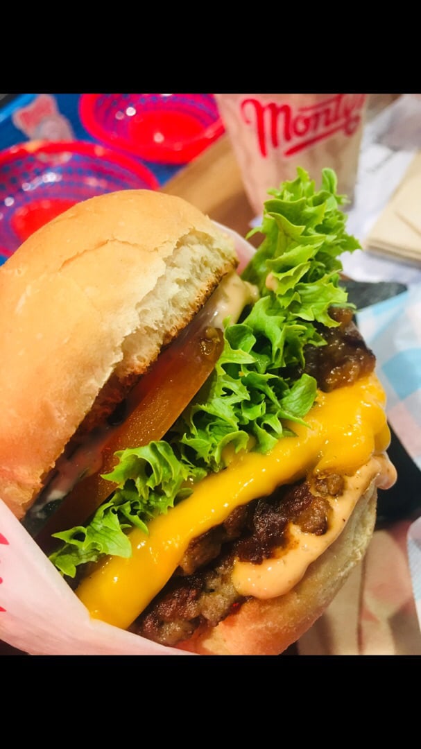 photo of Monty's Good Burger Double cheese burger shared by @veghead on  23 Mar 2019 - review
