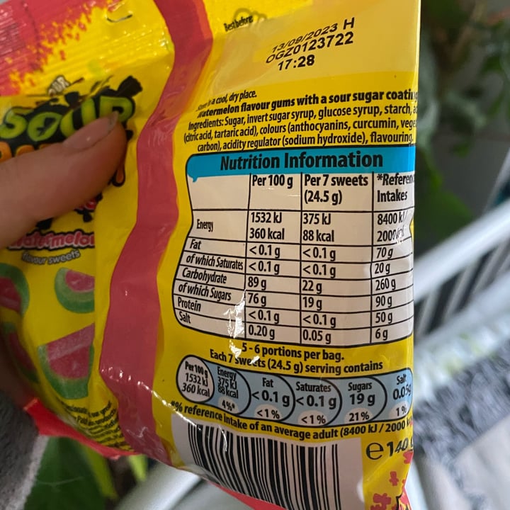 photo of Sour Patch Kids Sour Patch Kids Watermelon shared by @katienomoore161 on  13 Nov 2022 - review