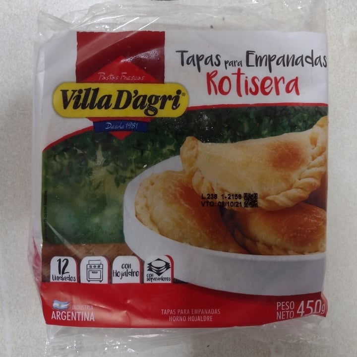 photo of Villa D'Agri Tapas para empanadas rotiseras shared by @delfimartinez on  10 Sep 2021 - review